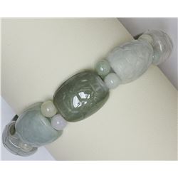 #4-JADE TURTLE SHELL BRACELET