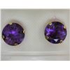 Image 1 : #5-10KT YELLOW GOLD AMETHYST (3CT) EARRINGS