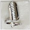 Image 2 : #6-STERLING SILVER CUBIC ZIRCONIA NAIL RING