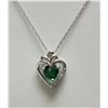 Image 1 : #7-STERLING SILVER SIMULATED EMERALD HEART