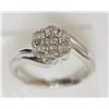 Image 2 : #10-STERLING SILVER 7 DIAMOND RING