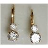 Image 1 : #11-10KT YELLOW GOLD CUBIC ZIRCONIA EARRINGS