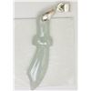 Image 1 : #14-STERLING SILVER JADE PENDANT