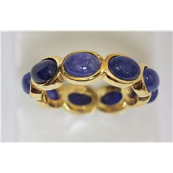 #18-STERLING SILVER TANZANITE BAND RING