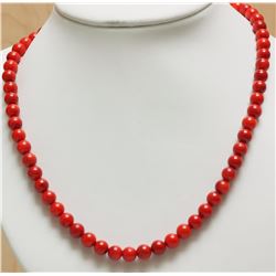 #19- POLY CORAL NECKLACE WITH MAGNETIC  CLASP