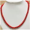 Image 1 : #19- POLY CORAL NECKLACE WITH MAGNETIC  CLASP