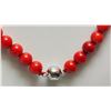Image 3 : #19- POLY CORAL NECKLACE WITH MAGNETIC  CLASP