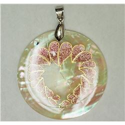 #21-STERLING SILVER MOTHER OF PEARL PENDANT