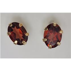 #25-10KT YELLOW GOLD GARNET(1.8CT) EARRINGS