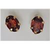 Image 1 : #25-10KT YELLOW GOLD GARNET(1.8CT) EARRINGS