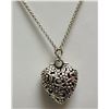 Image 2 : #30-STERLING SILVER  FLOWER HEART SHAPED