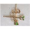 Image 2 : #34-10KT YELLOW GOLD TSAVORITE (0.15CT) EARRINGS