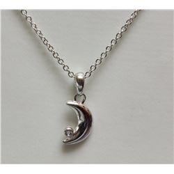 #40-STERLING SILVER RHODUIM PLATED DIAMOND