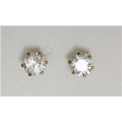 #41-STERLING SILVER CUBIC ZIRCONIA EARRINGS