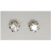 Image 1 : #41-STERLING SILVER CUBIC ZIRCONIA EARRINGS