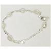 Image 2 : #42-STERLING SILVER MOONSTONE BRACELET