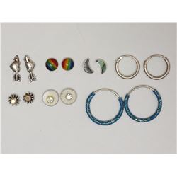 #43-STERLING SILVER7 PAIRS OF  ASSORTED EARRINGS