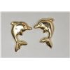 Image 1 : #45-10KT YELLOW GOLD DOLPHIN EARRINGS