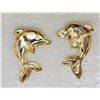 Image 2 : #45-10KT YELLOW GOLD DOLPHIN EARRINGS