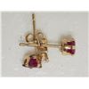 Image 2 : #48-10KT YELLOW GOLD SYNTHETIC RUBY & CUBIC