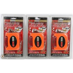 LOT OF 3 NEW CAR TRUNK EXTENDERS