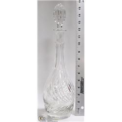 TALL ETCHED CRYSTAL DECANTER