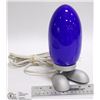 Image 1 : BLUE EGG SHAPED TABLE LAMP
