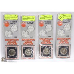LOT OF 4 1983 EDMONTON OILERS 99 WAYNE GRETZKY