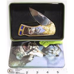 DECORATIVE WOLVES STAINLESS STEEL LOCK