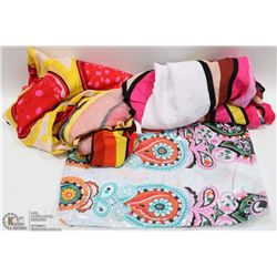LOT OF 3 FUN THEMED BEACH THROWS INCL DONUT DESIGN
