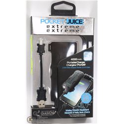 NEW POCKET JUICE 4000mAh PORTABLE CHARGER WITH