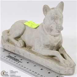 LARGER OUTDOOR CEMENT DOG FIGURINE
