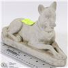 Image 1 : LARGER OUTDOOR CEMENT DOG FIGURINE