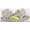 Image 1 : CEMENT BOY AND GIRL FROG OUTDOOR ORNAMENT