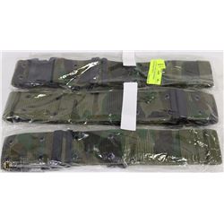 LOT OF 3 NEW CAMO HUNTING EQUIPMENT BELTS