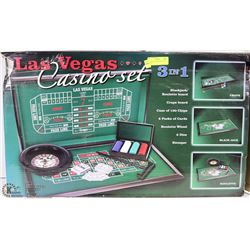 LAS VEGAS CASINO SET 3-IN-1 INCL CRAPS,