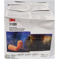 3 BOXES OF 3M EAR PLUGS (100 PAIRS PER BOX)