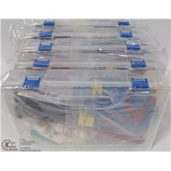 5 CRAFTS KITS IN PLASTIC STORAGE CASE