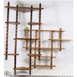 2 VINTAGE SMALL CORNER SHELVES