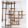 Image 1 : 2 VINTAGE SMALL CORNER SHELVES