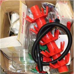 LARGE BOX OF WINE MAKING SUPPLIES INCL.