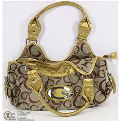 GOLD GUESS INSPIRED PURSE