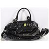 Image 1 : LADIES BLACK FAUX SNAKE SKIN DESIGN PURSE