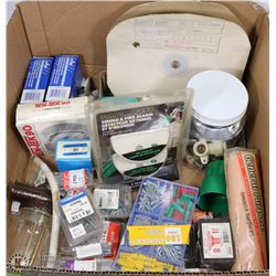 LARGE BOX OF HOUSEHOLD HARDWARE INCL. ,