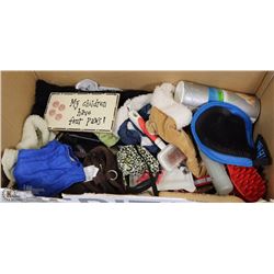 LARGE BOX W/SMALL DOG ACCESSORIES INCL.