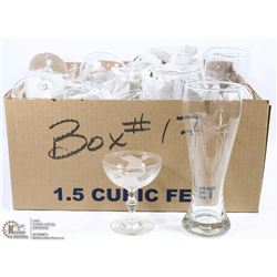 ESTATE BOX OF GLASSWARES