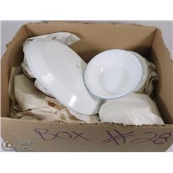 ESTATE BOX WITH CORELLE DISHWARE