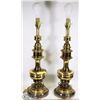 Image 1 : 2 MID CENTURY BRASS LAMPS (HEAVY) NO SHADES