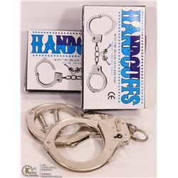LOT OF 2 PAIRS OF HANDCUFFS