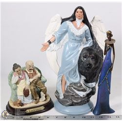 PORCELAIN STATUE W/RUBYS COLLECTION